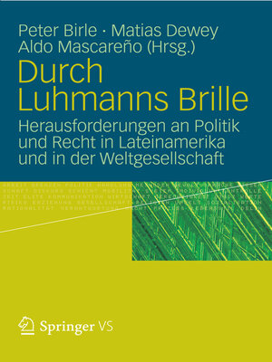 cover image of Durch Luhmanns Brille
